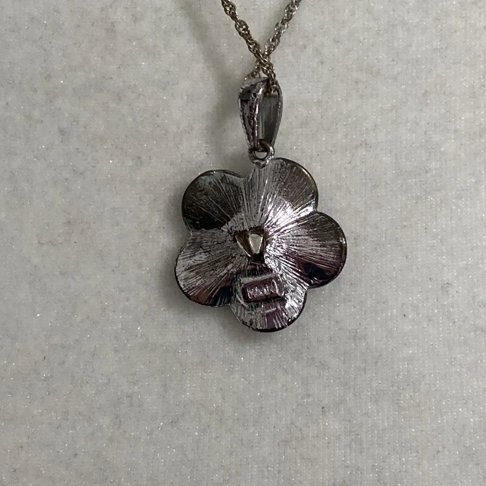 Black Camellias Flower Luxury Style Crystal Accents Necklace - Picture 9 of 11